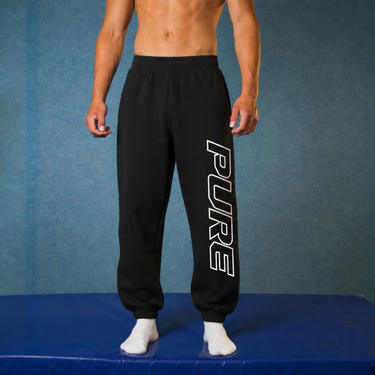 Pure Essentials Graphic Sweatpants Black – Jogginghose für Gymnastik-Training