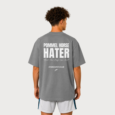 Pommel Horse Hater Tee Light Grey – Pure Gymnastics Statement-Shirt