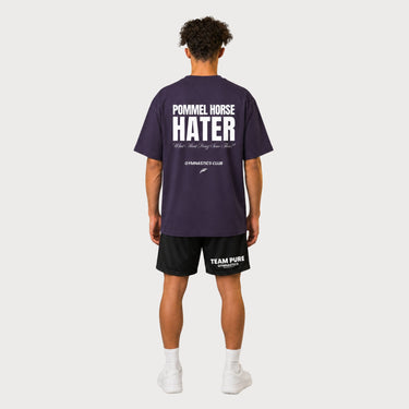 Pommel Horse Hater Tee Purple Night – Pure Gymnastics Statement-Shirt