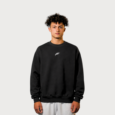Pure Essentials Crewneck Black – Sweatshirt für Gymnastik-Training
